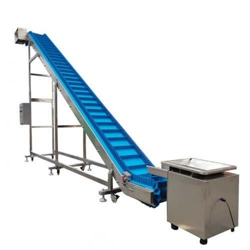 Upward conveying Z shape PU belt conveyor - Easy4pack - VFFS packaging ...